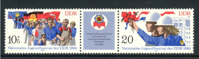 1984 - GERMANIA DDR - FESTA DELLA  GIOVENTU'  2v. - NUOVI - LOTTO/36622