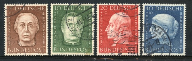 1954 - GERMANIA FEDERALE -  LOTTO/38151 - BENEFICENZA 4v. - USATI - 