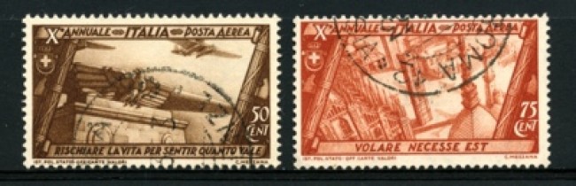 1932 - LOTTO/11526 - REGNO - POSTA AEREA MARCIA SU ROMA 2v. - USATI