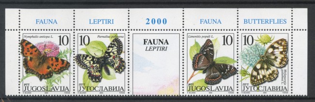 2000 - JUGOSLAVIA - FARFALLE  4v. - NUOVI - LOTTO/35523