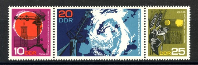 1968 - GERMANIA DDR - OSSERVATORIO METEOROLOGICO 3v. - NUOVI - LOTTO/36259