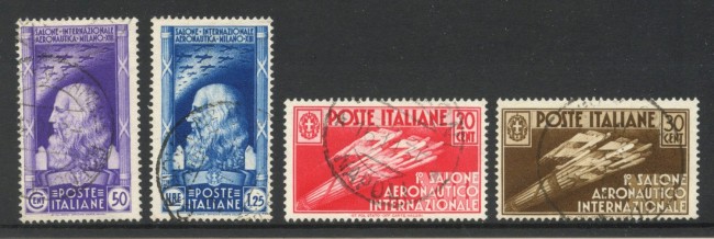1935 - REGNO - LOTTO/40049 - SALONE AERONAUTICO 4v. - USATI