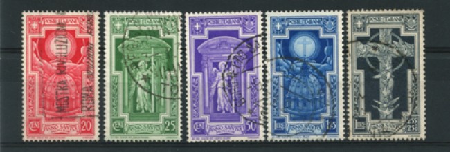 1933 - LOTTO/11642 - REGNO - ANNO SANTO 5v.- USATI