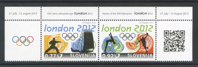 2012 - SLOVENIA - OLIMPIADI LONDON 2012 2v. - NUOVI - LOTTO/34515