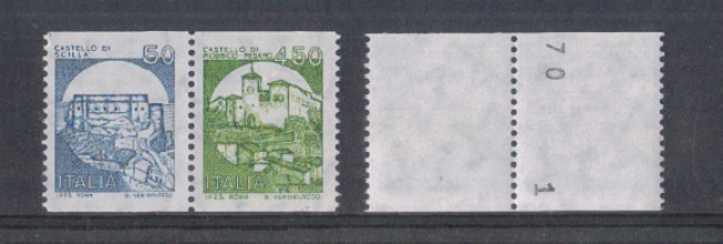 1985 - LOTTO/6835N - REPUBBLICA - CASTELLI PER DISTRIBUTORI NUME