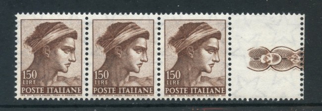 1961 - REPUBBLICA - 150 LIRE MICHELANGIOLESCA STRICIA DI 3 - NUOVI - LOTTO/27241