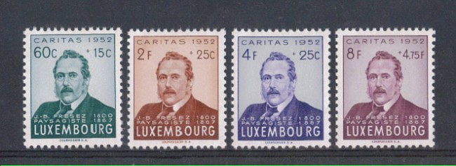 1952 - LOTTO/5587 - LUSSEMBURGO - CARITAS 4v.