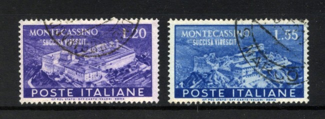 1951 - REPUBBLICA - LOTTO/47758 - ABBAZIA DI MONTECASSINO 2v. - USATI