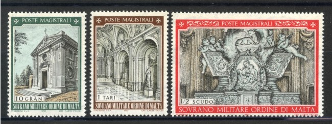 1970 - SOVRANO MILITARE DI MALTA - CHIESA DEL PRIORATO 3v. NUOVI - LOTTO/32236