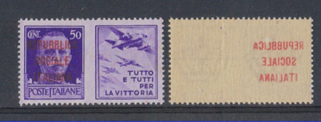 1944 - LOTTO/RSIPG35/I - RSI - 50c. POROPAGANDA GUERRA - VARIETA