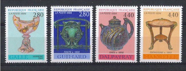 1994 - LOTTO/FRA2847CPN - FRANCIA - ARTE DECORATIVE 4v. - NUOVI