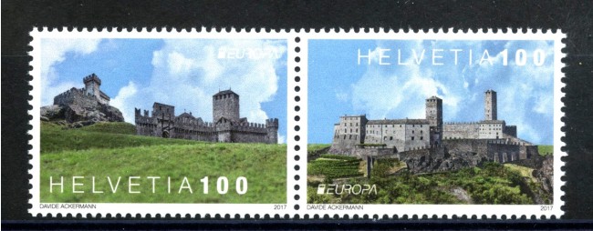 2017 - SVIZZERA - LOTTO /39704 - EUROPA CASTELLI 2v. - NUOVO