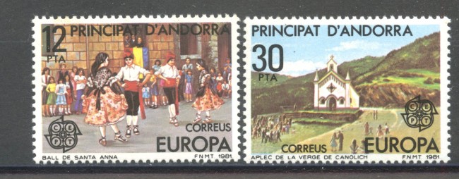 1981 - ANDORRA SPAGNOLA - LOTTO/41455 - EUROPA 2v. - NUOVI