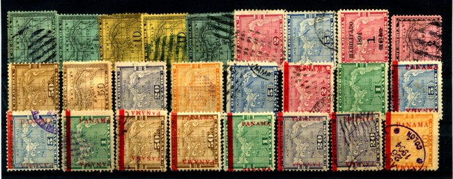 1887/1904 - PANAMA - LOTTO/43620 - INSIEME DI 25 FRANCOBOLLI DIFFERENTI