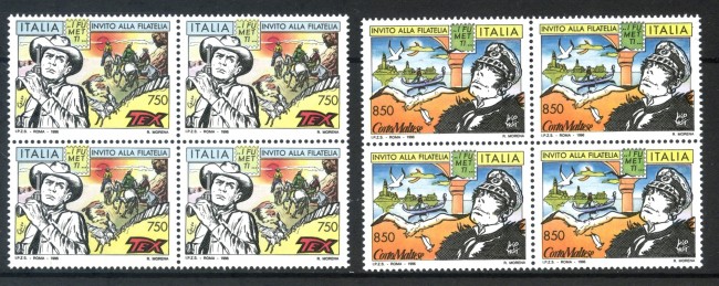 1996 - LOTTO/7122Q - REPUBBLICA - I FUMETTI 2v. - QUARTINE NUOVI
