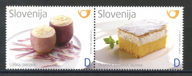2011 - SLOVENIA - GASTRONOMIA DOLCI  2v. - NUOVI - LOTTO/34496