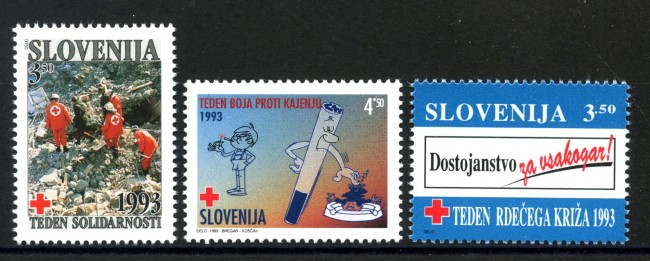 1993 - SLOVENIA - BENEFICENZA 3v. - NUOVI - LOTTO/33683