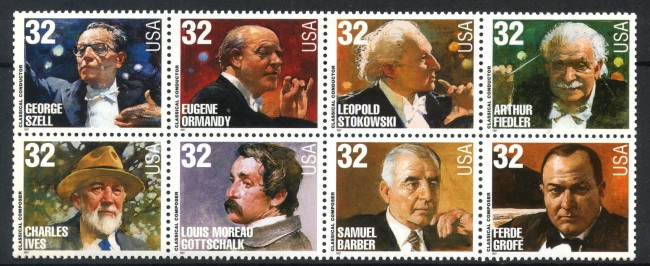 1997 - STATI UNITI - COMPOSITORI E DIRETTORI D'ORCHESTA  8v. - NUOVI - LOTTO/35745