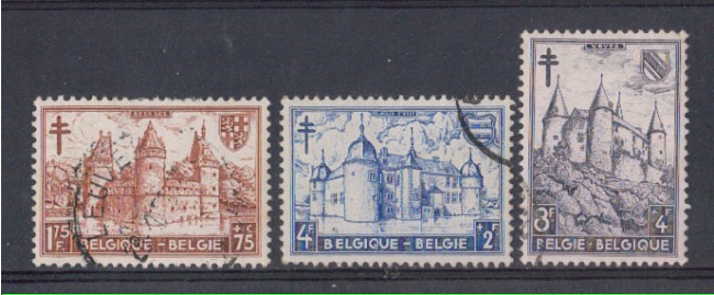 1951 - LOTTO/4119 - BELGIO - PRO OPERE ANTITUBERCOLARI 3v.