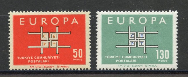 1963 - TURCHIA - LOTTO/41172 - EUROPA 2v. - NUOVI