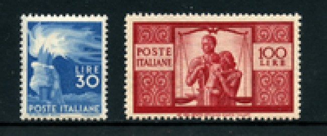 1945 - LOTTO/24674 - REPUBBLICA - 30 E 100 LIRE SERIE DEMOCRATICA - NUOVI