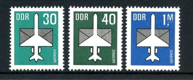 1982 - GERMANIA DDR - POSTA AEREA 3v. - NUOVI - LOTTO/36604