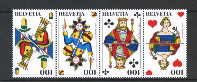 2018 - SVIZZERA - LOTTO/42124 - GIOCHI DI CARTE 4v. - NUOVI