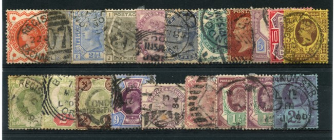 1880/1902 - LOTTO718814 - GRAN BRETAGNA - LOTTO DI 20 FRANCOBOLLI USATI