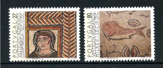 1988 - LOTTO/19984 - PORTOGALLO - VESTIGIA ROMANE 2v. - NUOVI