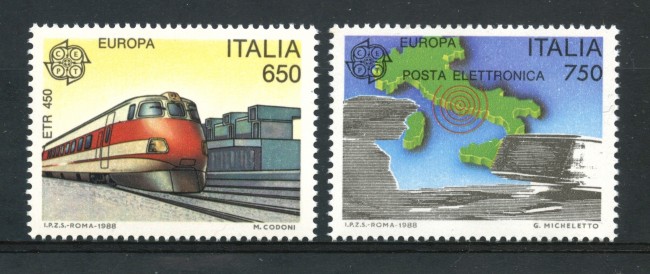 1988 - REPUBBLICA - EUROPA MEZZI DI TRASPORTO 2v. - NUOVI - LOTTO/30268