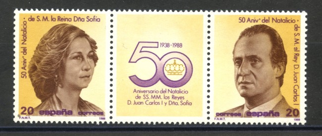 1988 - SPAGNA - REALI DI SPAGNA 2v. - NUOVI - LOTTO/35769