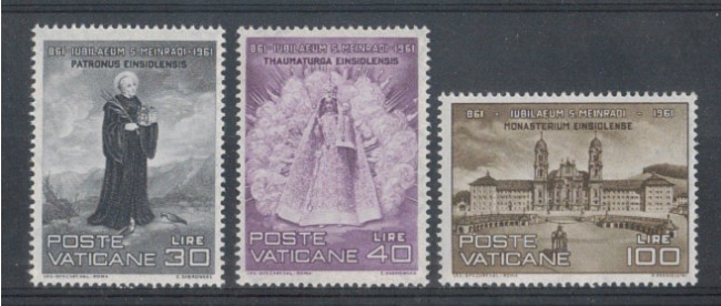 1961 - LOTTO/5874 - VATICANO - SAN MEINRADO 3v. - NUOVI