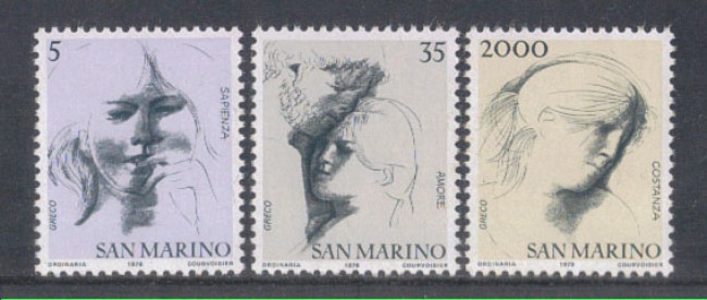 1978 - LOTTO/7988 - SAN MARINO - VIRTU' CIVILI 3v. - NUOVI