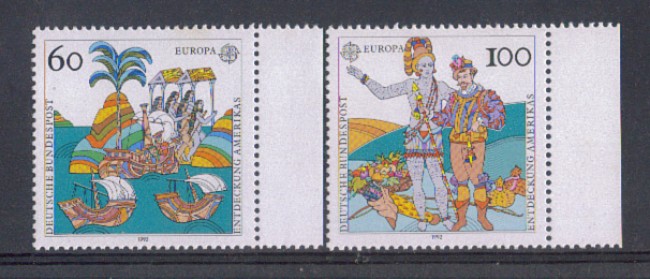1992 - LOTTO/5314 - GERMANIA FEDERALE - EUROPA 2v. SCOPERTA AMER