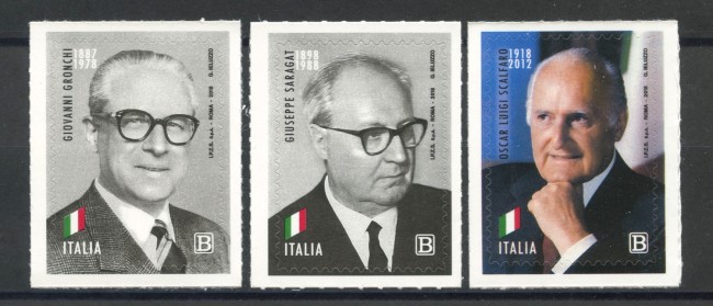 2018 - REPUBBLICA - PRESIDENTI DELLA REPUBBLICA  3v. - NUOVI - LOTTO/37046