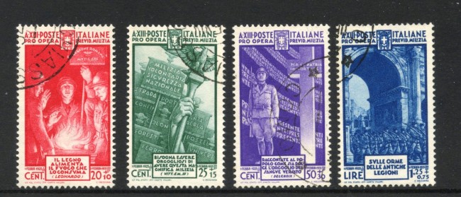 1935 - REGNO - LOTTO/40048 - PRO OPERA MILIZIA 4v. - USATI