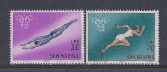 1964 - LOTTO/7888 - SAN MARINO - PREOLIMPICA VERSO TOKIO