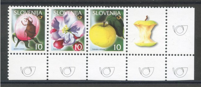 2005 - SLOVENIA - FRUTTA MELA 3v. - NUOVO - LOTTO/34265