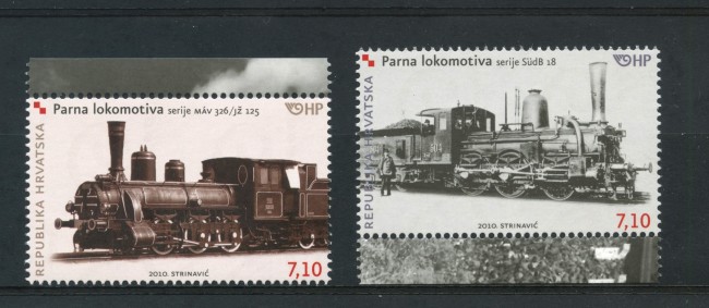 2010 - CROAZIA - FERROVIE IN CROAZIA  2v. - NUOVI - LOTTO/33117