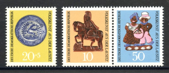 1969 - GERMANIA DDR - ARTE POPOLARE 3v. - NUOVI - LOTTO/36327