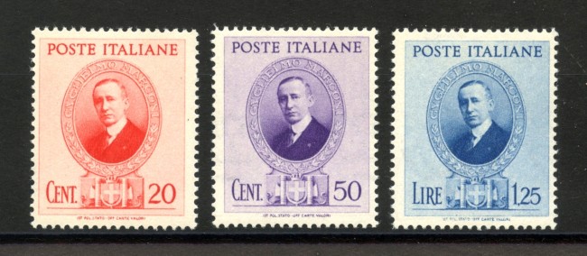 1938 -  LOTTO/37980 - REGNO - GUGLIELMO MARCONI 3v. - NUOVI
