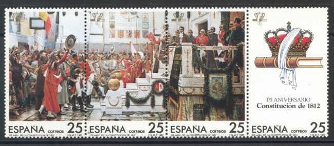 1987 - SPAGNA - 175° DELLA COSTITUZIONE 4v. - NUOVI - LOTTO/35753