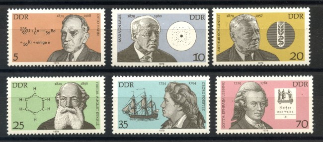 1979 - GERMANIA DDR - PERSONALITA' 6v.- NUOVI - LOTTO/36546