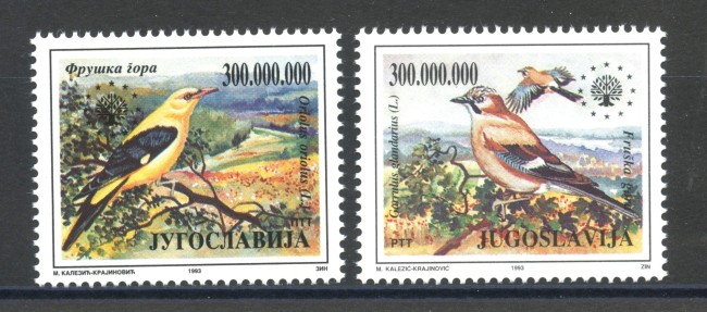 1993 - JUGOSLAVIA - LOTTO/38622 - PROTEZIONE NATURA 2v. - NUOVI