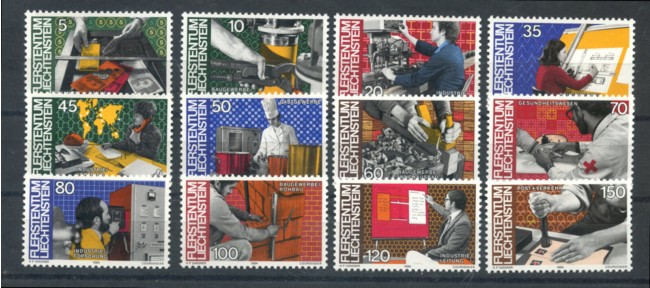 1984 - LOTTO/23410 - LIECHTENSTEIN - L'UOMO E IL LAVORO 12v. - NUOVI