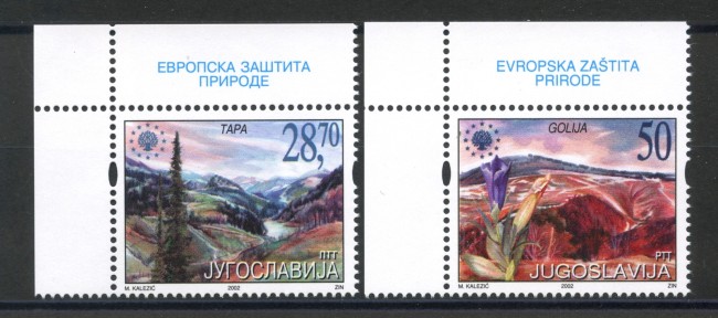 2002 - JUGOSLAVIA - PROTEZIONE DELLA NATURA 2v. - NUOVI - LOTTO/35575