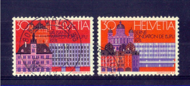 1974 - LOTTO/SVI957CPU - SVIZZERA - CONGRESSO U.P.U. 2v. - USATI