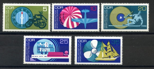 1972 - GERMANIA DDR - ASSOCIAZIONE SPORTIVA 5v. - NUOVI - LOTTO/36435