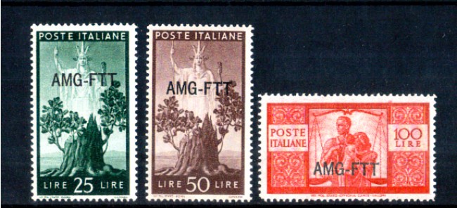 1949 - LOTTO/11014 - TRIESTE-A-   25/50/100 LIRE DEMOCRATICA - LING.