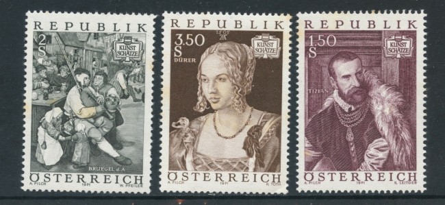 1971 - AUSTRIA - TESORI D'ARTE 3v. - NUOVI - LOTTO/27968
